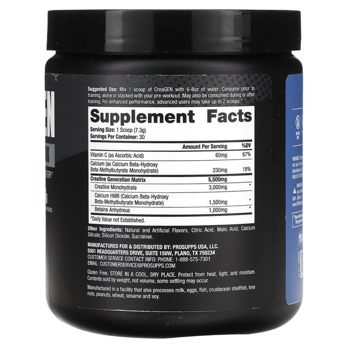 ProSupps, Creagen, Creatine Matrix, Blue Raz, 219 g (219 gr)