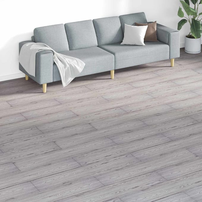 vidaXL - Vloerplanken - Donkergrijs - 5,26 - m² - 18 - st - PVC