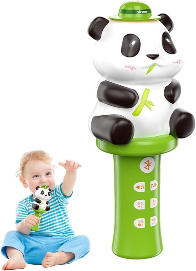 Karaoke Microfoon - Zing Speelgoed - Muziek Leren - Interactieve Functie - 9 cm - Cartoon