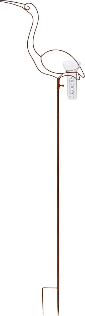 Dekoratief | Tuinprikker reiger m/pluviometer, metaal, 39x8x151cm | A250028