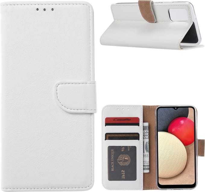 Samsung Galaxy A02s Hoesje - Samsung A02s bookcase wallet case - Wit