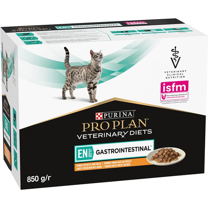 5 % korting! 2 x Purina Pro Plan natvoer voor katten - EN ST/OX Gastrointestinal Kip 20 x 85 g