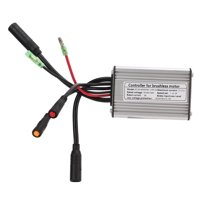 Elektrische Fiets 36V48V 17A Sinusgolf Controller 6mnd met Lichtlijn voor 250W Motor gray