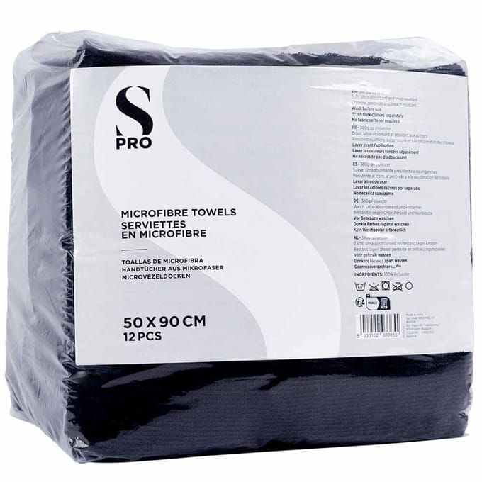 S-PRO Microfibre Towels Pack of 12