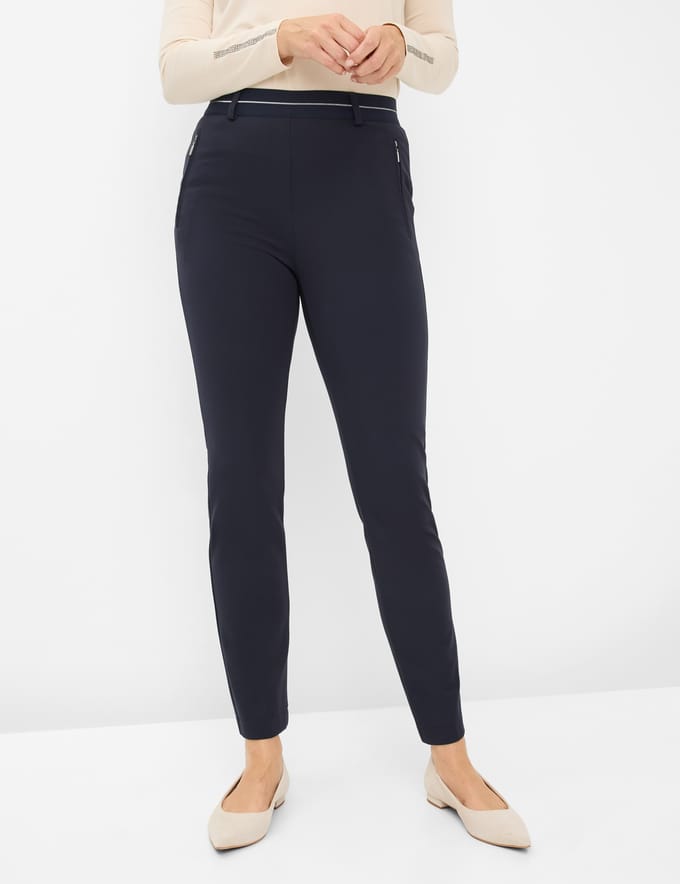 Raphaela by Brax Dames Sweatpants  Style LILLYTH NAVY, donkerblauw, maat 40K