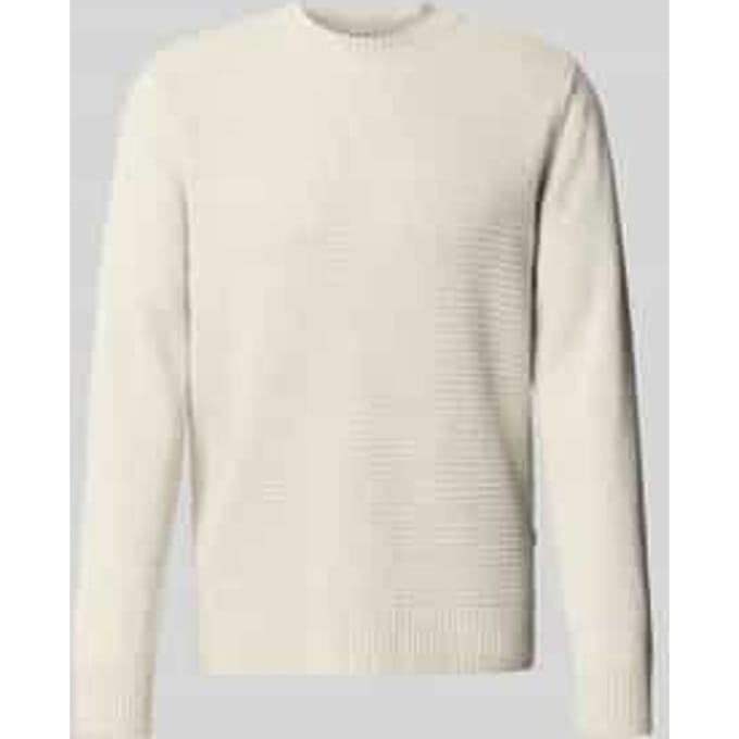 Gebreide pullover van scheerwol met structuurmotief