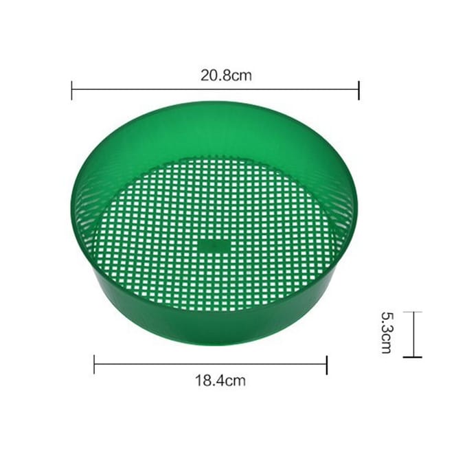 Tuingrond Zeef Handheld Grond Steen Mesh Plastic Tuinzeef Tuingereedschap blue