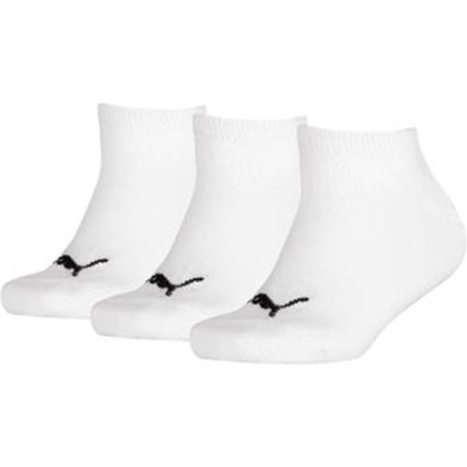 Puma - Kids 3-Pack Sneaker Sokken Invisible Wit - 23-26