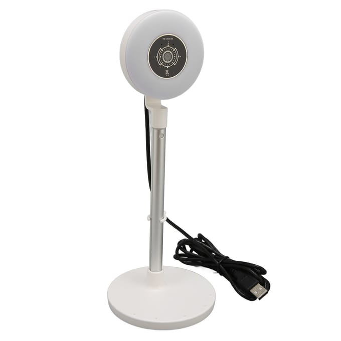 1080P Invullicht Webcam 3 Niveaus Instelbaar Invullicht Intrekbare Hoogte AF Touch HD Invullicht wit