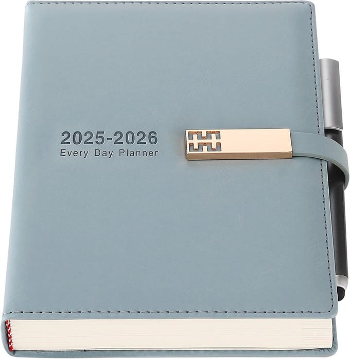 Academisch Dagboek 2025-2026 - A5 Dagelijkse Planner met Kleurrijke Tabs en Pen