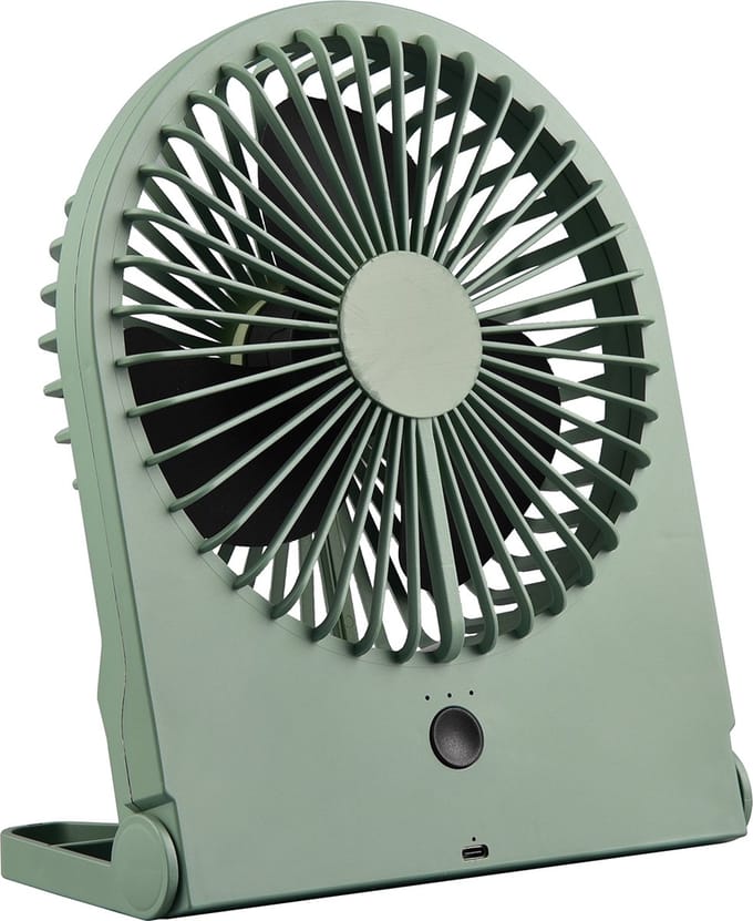 Ventilator - Torna Breezi - Tafelventilator - Staand - Rechthoek - Mat Groen - Kunststof