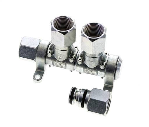 Staal/Messing DN 7.2 (Euro) Luchtkoppeling Snelkoppeling G 1/2 inch Binnendraad 2-weg - CLS7-F-E-2W-C-012