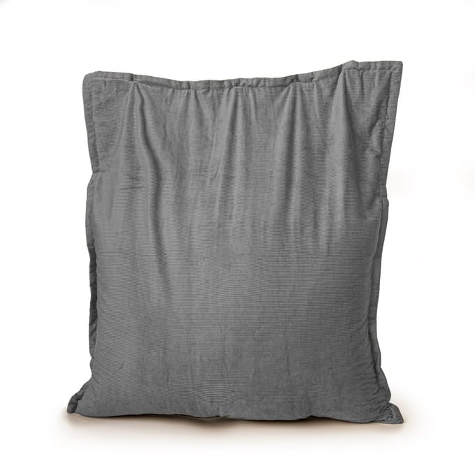 Drop & Sit - zitzak/zitkussen - trendy rib (corduroy) - grijs - 100 x 150