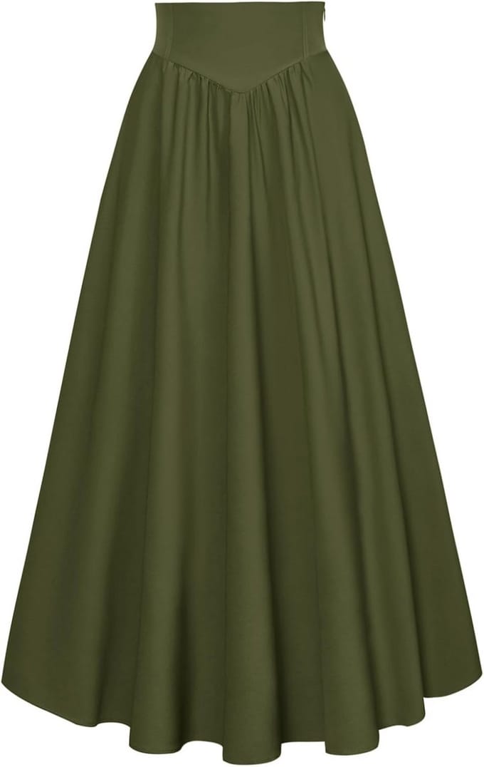 Victoriaanse hoge taille middeleeuwse maxi-rok voor dames