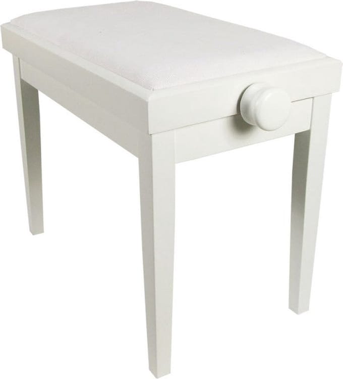 Scarlatti Piano Bench White Adjustable Matt KY102-14W