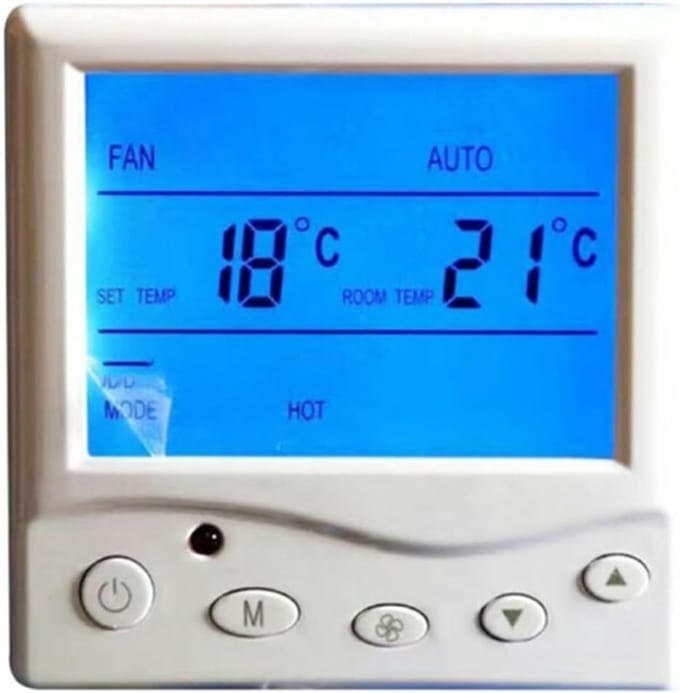 Digitale Thermostaat - Programmeerbaar Bedieningspaneel - Vloerverwarming Regelen - Vlamvertragend Materiaal - 6 x 86 x 35 cm - Zwart