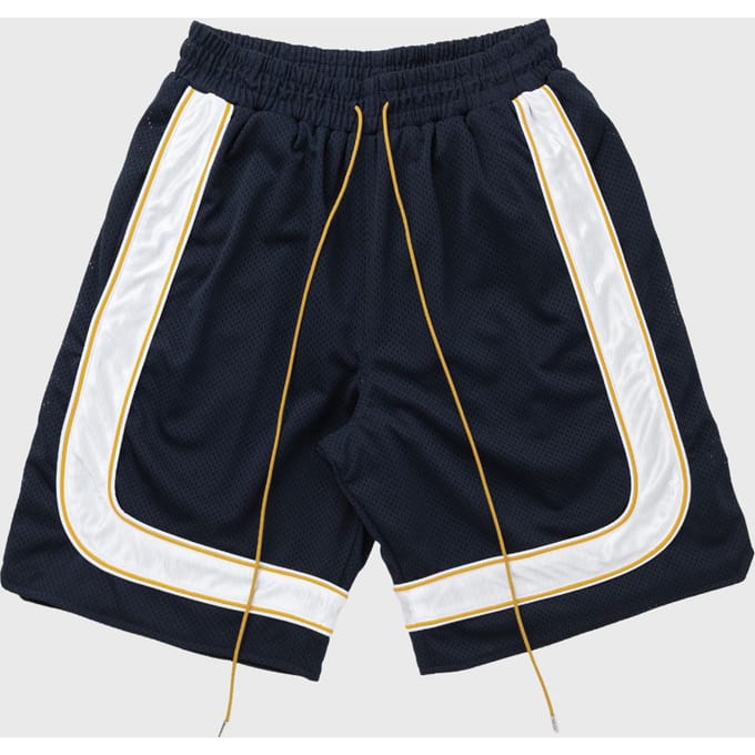 MESH PIPING BAGGY TRACK SHORT