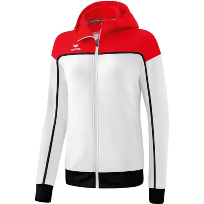 Erima Change Trainingsjack Met Capuchon Dames - Zwart / Rood / Wit | Maat: 38