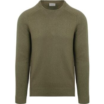Suitable Pullover Raw Olijfgroen - Maat XXL - Heren - Sweater