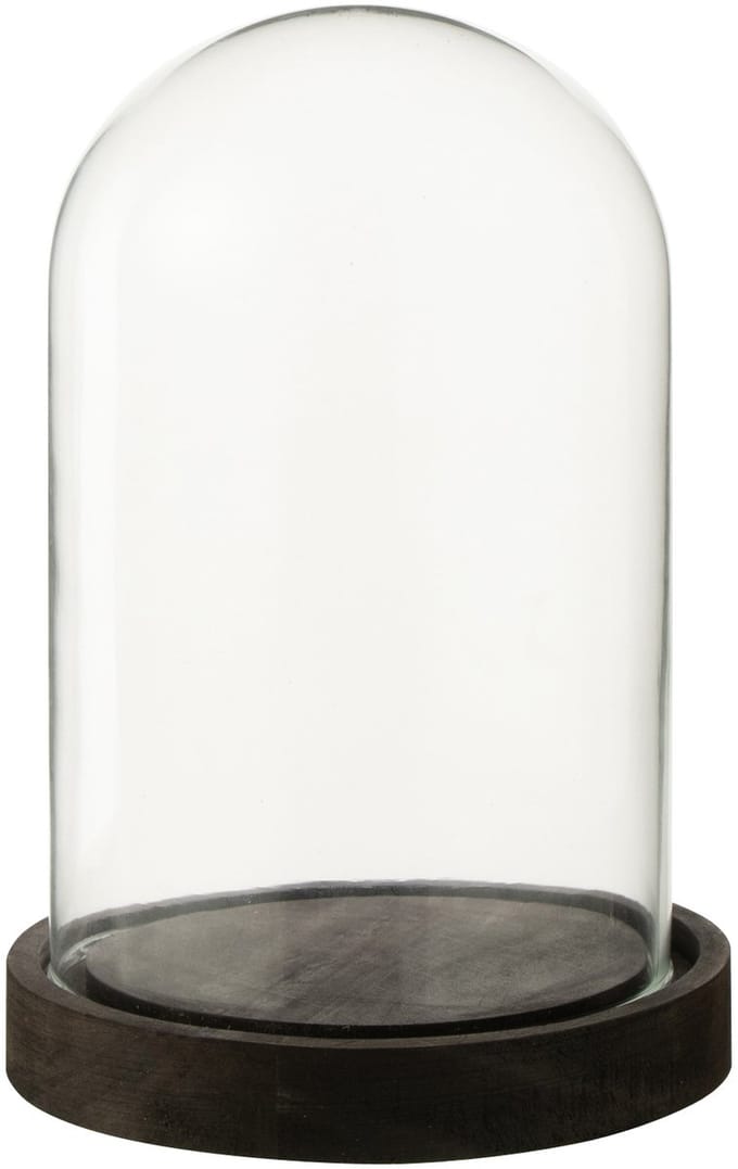J-Line Decoratieve stolp - glas - donkerbruin - small