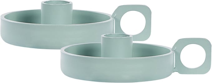 CHORIO - Kandelaar set van 2 - Mintgroen - IJzer