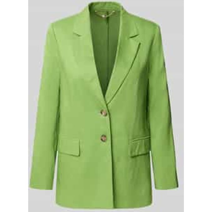 blazer van linnenmix met klepzakken