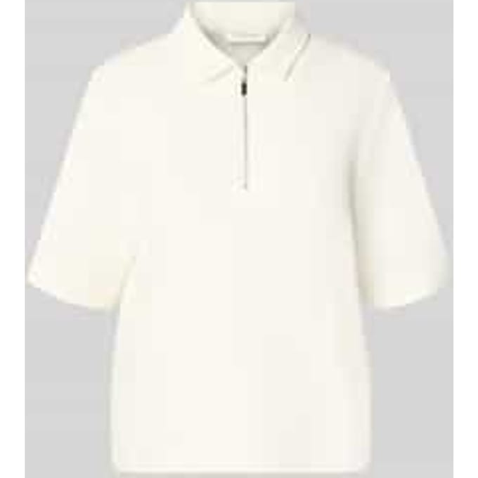 regular fit poloshirt met ritssluiting
