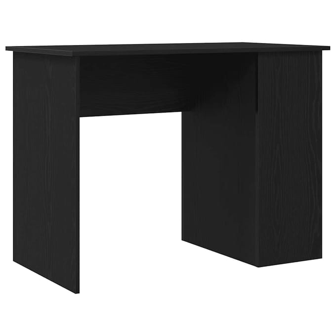 vidaXL - Bureau - Zwart - Eiken - 100x55x75 - cm - Bewerkt - Hout