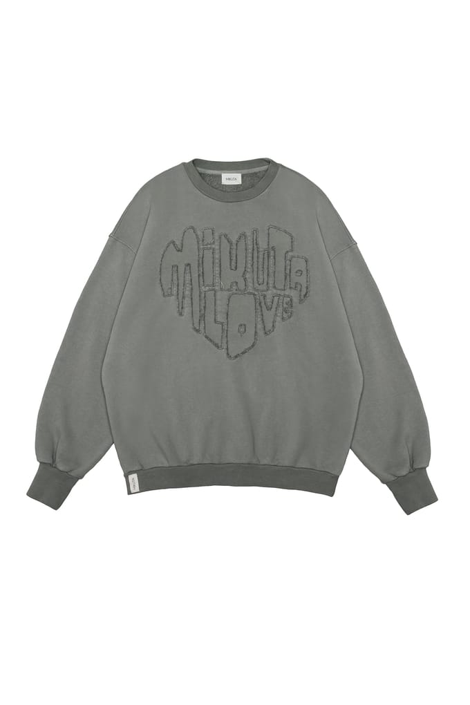 Mikuta The Green Faded Love Relaxed Sweater Größe: M | Pullover Outlet | Damen | Grün
