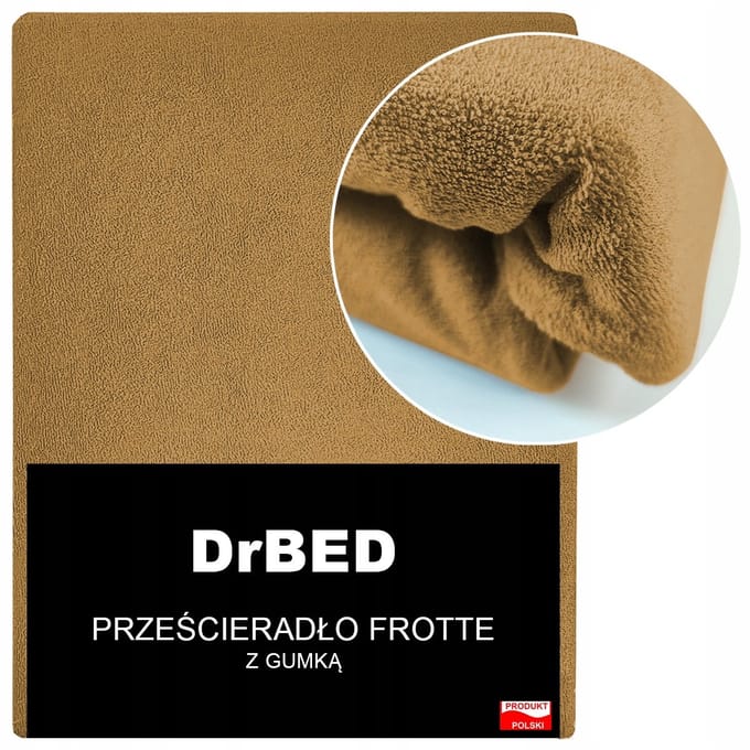 DrBED Prześcieradło - Hoeslaken - Karamel - 220x200 cm - Ademend