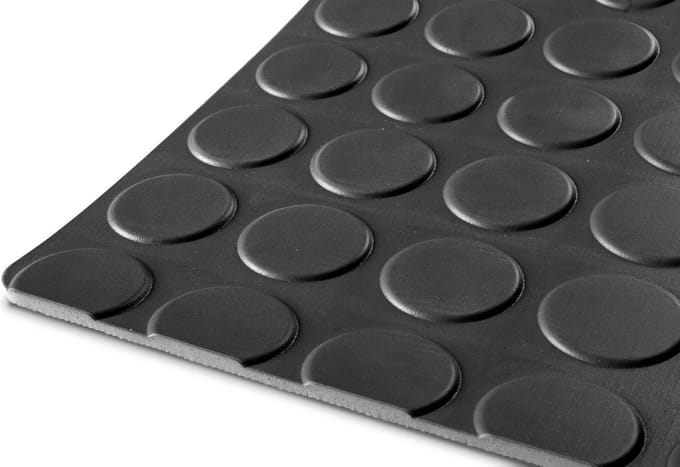Rubber op rol 10mx1200mmx3mm nop zwart MW Tools RRNZ1200