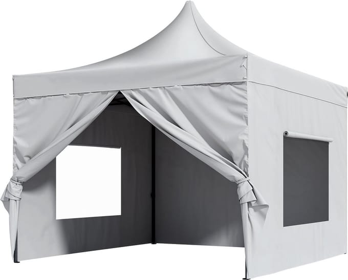 Opvouwbaar tuinhuis - Party tent - Luxe paviljoen - 3x3 m - Wit