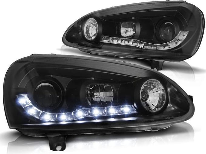 Koplampen met parkeerlicht VW GOLF 5 ZWART
