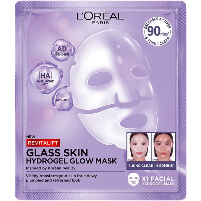 L'Oréal Paris Revitalift Filler Glass Skin Hydrogel Glow Mask Single Pack