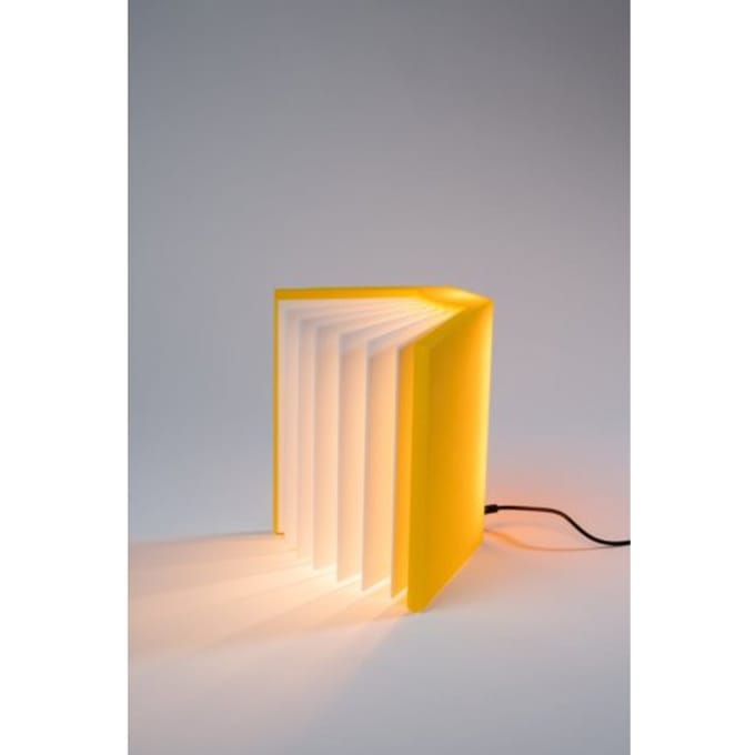 Boeklamp geel