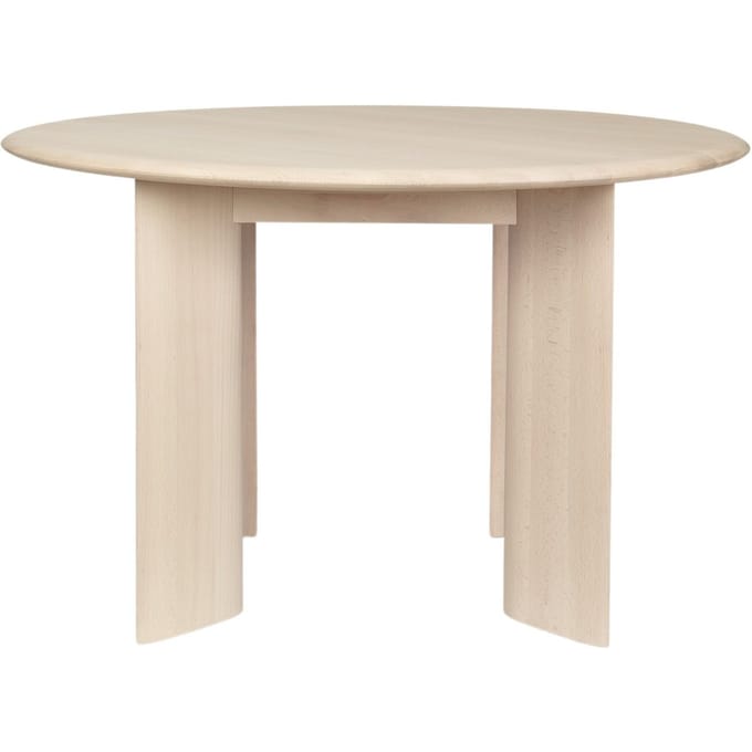 Ferm Living Bevel tafel rond - beuken, wit geolied