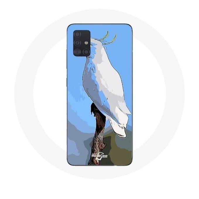 Coque Samsung Galaxy A51 Cacatoès Perroquets blanc Oiseaux wit