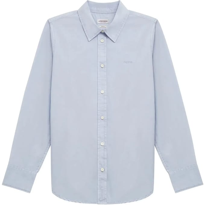 Guess Jeans Oversize Pocket Overhemd Met Lange Mouwen Blauw M Vrouw