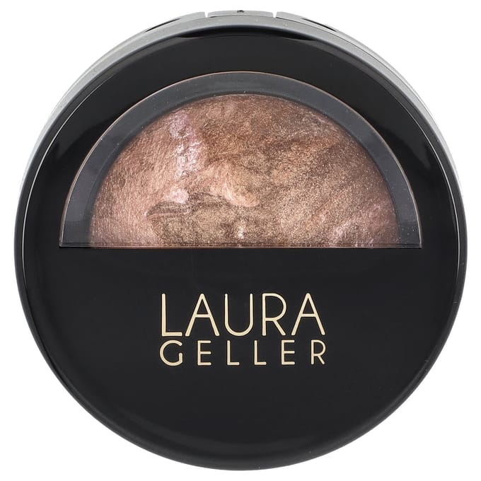 Laura Geller, Blush Cuit Illuminant, Blush Marbré, 0018029B Sunswept, 4.5g (0.16oz) gray