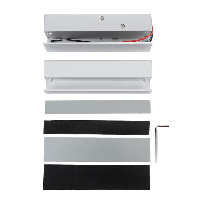 Glazen Deur Elektrisch Slot Frameloos Elektronisch Valgrendel DC 12V Open Links Aluminiumlegering gray