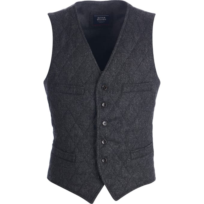 River Woods Quited Fully Lined Gilet Grey Maat: 50 | Jassen Outlet | Heren | Grijs