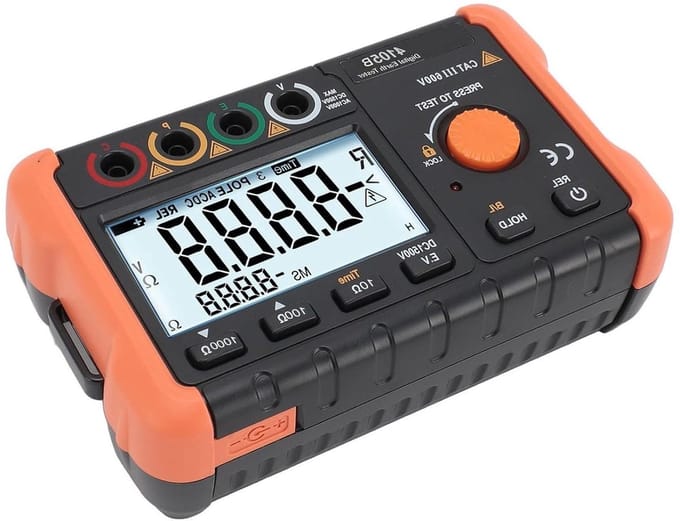 Digitale Aardingsmeter - Grondweerstandstester - Elektrisch Onderhoud - Breed Spanningsbereik - 0-1500V - Grijs