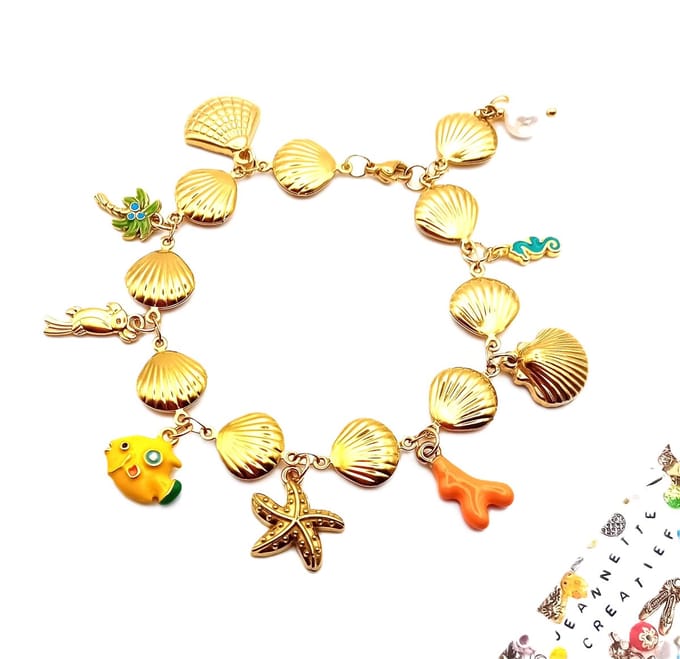 Jeannette-Creatief® - Bedelarmband - Armband Tropical Beach