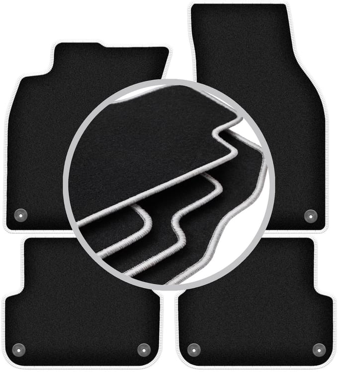 CARLUX-SILVER automatten voor: Audi A6 C6 sedan, stationwagen, avant (2004-2006)