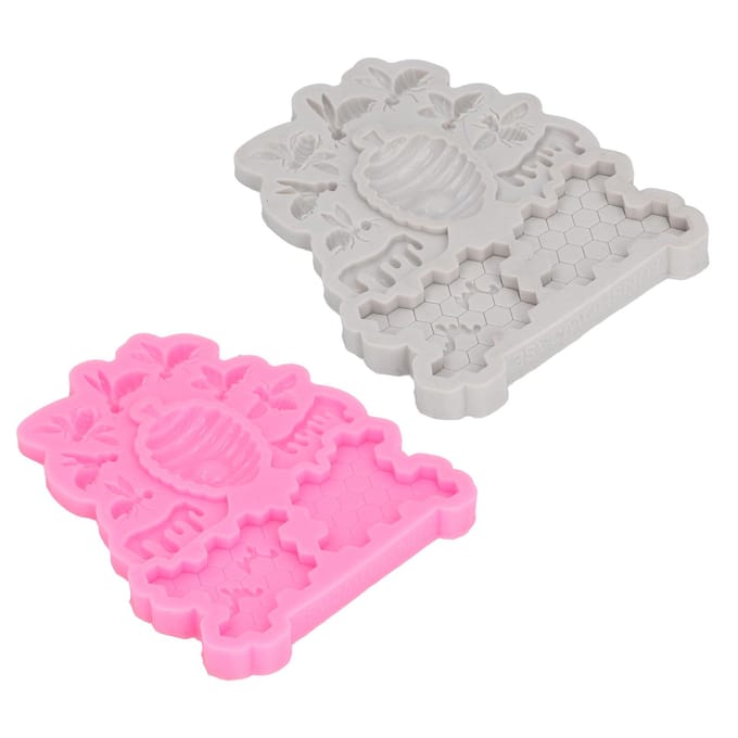 2 Stuks Bijenkorfvormen Siliconen Bakvorm voor DIY Chocolade Dessert Snoep Cake Decoreren white