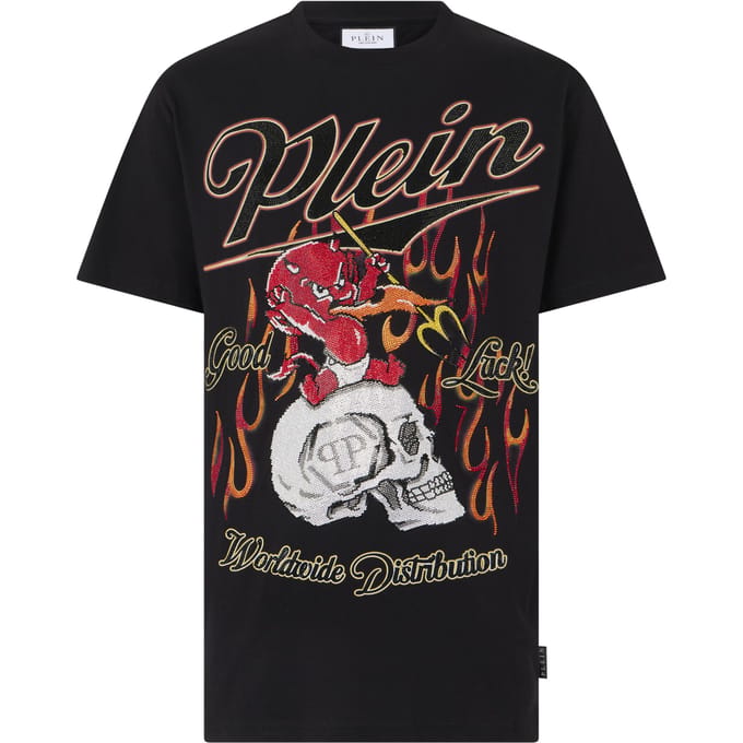 Round Neck T-Shirt Little Devil Crystal