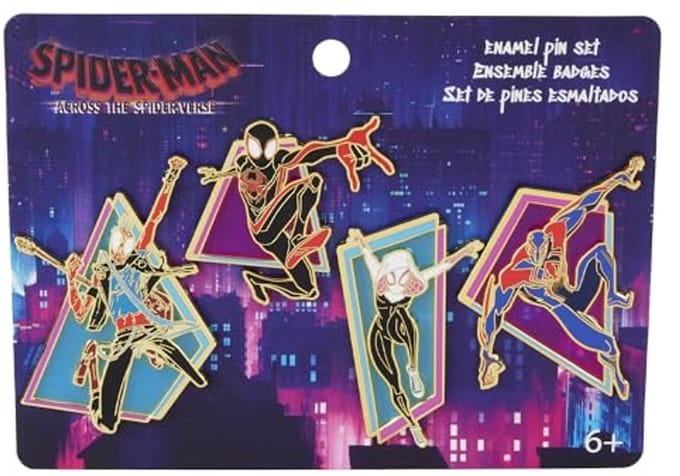 Loungefly Marvel Spiderverse 4pc Pin Set