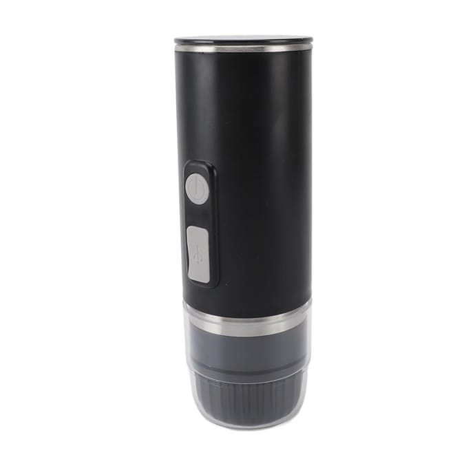 Cafetière portable 15 bars, capsules ABS, extraction de café moulu, machine à café électrique avec port USB L gray