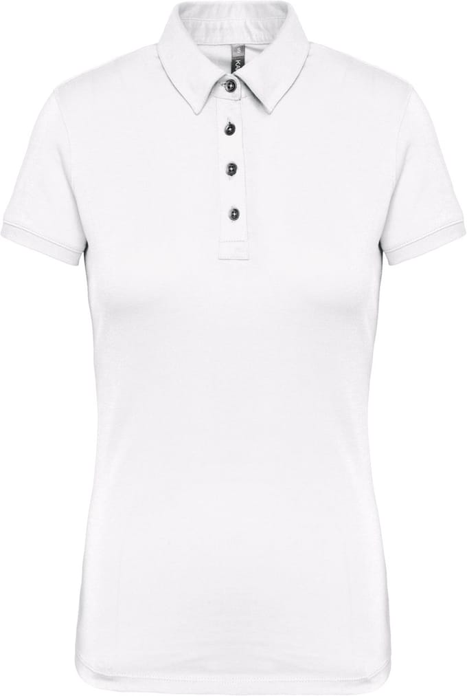 Kariban Damespolo korte mouwen van jersey K263 - White - L