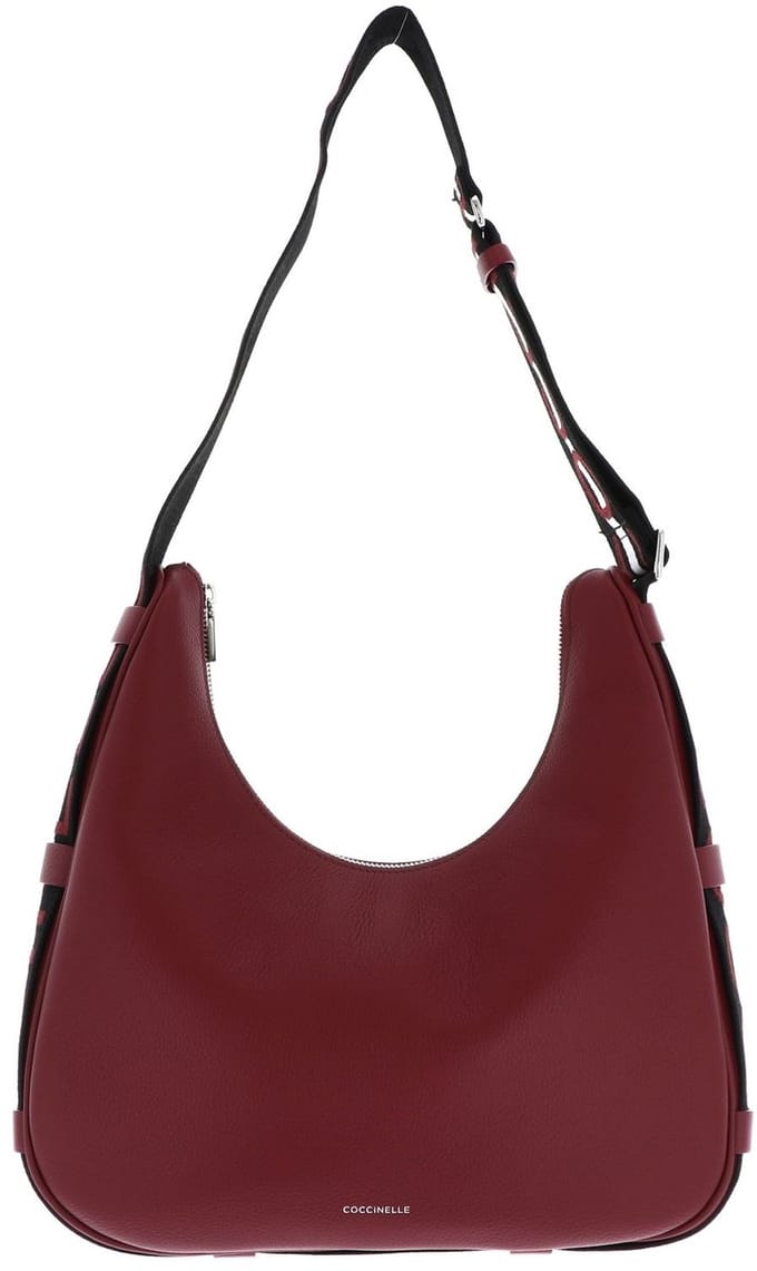 COCCINELLE schoudertas Raquel Handbag Double Grainy Leather Ribes / Prune (rood)paars